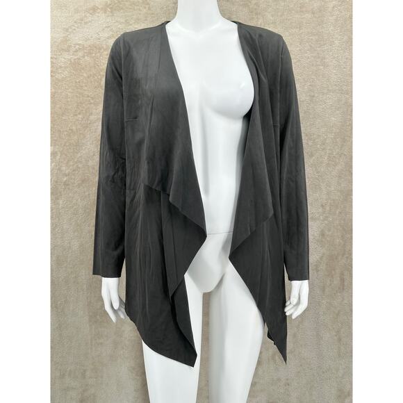 Soft Surroundings Jacket Womens XS Gray Draped Cardigan Stretch Work Minimalist - Picture 1 of 9